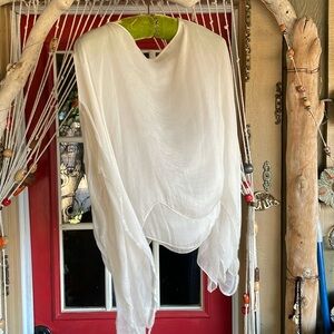 Double layer chiffon strappy top. Dreamy creamy. One size.